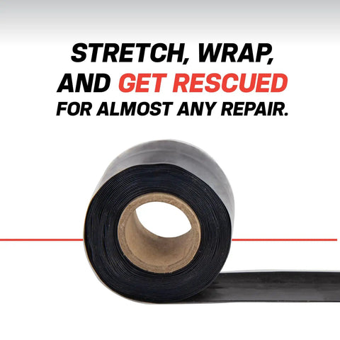 Self-Fusing Silicone Rescue Tape For Emergency Plumbing And Radiator Hose Repair, Waterproof and Heat Resistant, black roll