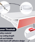 Heavy Duty 3 Inch Rise Shower Threshold Water Dam Adhesive Leak Blocker Guards Bathrooms with self-adhesive back detail