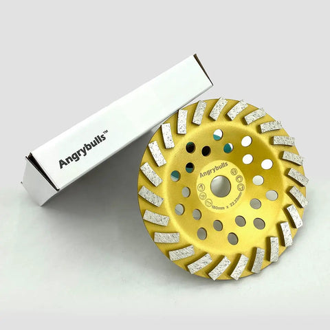 7 Inch Diamond Pro Grade Heavy Duty Concrete Grinding Cup Wheel For Polishing And Cleaning Stone Surfaces Cement Marble Granite Rock And Masonry Including Thinset Removal On Angle Grinder Disc With Universal 7/8 Inch To 5/8 Inch Arbor