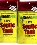 Two packets of Enzyme Based Septic Tank Treatment Packets For Preventative Maintenance That Stops Clogs And Odors 2 Year Supply