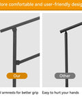 Comparison of handrail armrests: our oval design for grip vs. standard for Built Like A Brick Carbon Steel Handrail For Outdoor Steps.