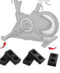 Heavy Duty Rubber Shock Absorbing Pads For Fitness Equipment Anti Slip Feet Bumpers 70x35mm shown with exercise bike