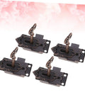 Retro Vintage Wooden Jewelry Box Latches Set 4 Alloy Draw Latch Locks with Screws placed on pink floral background