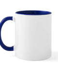 Premium Ceramic Coffee Mug 11 Oz Featuring Fastest Cart Graphic Art, white with blue handle, perfect for home office use.