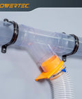 Y Fitting For 4 Inch Dust Collection System With 4 Inch ID To 4 Inch OD Pipe Connections Includes Splice And Hose Connector Adapters One Pack