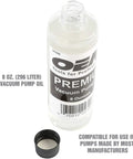 OEMTOOLS Premium Vacuum Pump Oil bottle, 8 oz, clear liquid with black cap