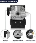 Two Stage Air Compressor Pressure Switch For 2340 2475 2545 And 7100 Series With Unloader And On Off Control Replaces 23474570