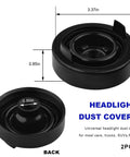 Two Pack Car Headlight Dust Caps Waterproof Rubber Seals For H4 LED Bulbs Dustproof Protective Covers For Most Cars Trucks And SUVs