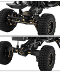 Brass Portal Axles Front And Rear Set For 1 By 18 RC Crawler with heavy-duty upgrade and full brass housings, rear view details.