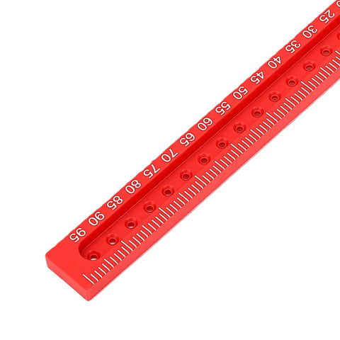 Red Beast Pro Grade 45 Degree And 90 Degree Position Ruler Aluminum Alloy Precision Angle Tool shown in close-up