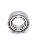 Front view of 8x16x5 mm deep groove ball bearing with double metal shields (ZZ)