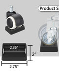 Non Slip Rubber Furniture Caster Cups For Wheels Protect Floors From Scuffs And Scratches Wobble Eliminator dimensions