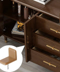 30 Piece Drawer Glide Repair Kit Featuring Tack In Runners And L Shape Stops Nail On Hardware For Dressers, showing L bracket for drawer repair.