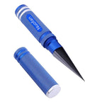 Close-up of a blue handle body reamer from RC Body Trim Kit With Reamer Hole Puncher And Curved And Straight Scissors For Lexan Shells