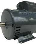 Heavy Duty 5HP Electric Motor For Air Compressors And Industrial Machines Runs Smooth With Top Shelf Durability Easy Plug And Play Setup And Knockout Reliability For Daily Grind Work, close-up view.