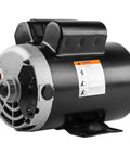 Heavy Duty 3Hp Electric Motor For Compressor Systems, 3450Rpm 230V Single Phase, showing rear side with warning label and 5/8 inch shaft.