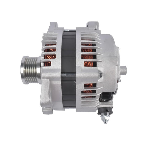 110 Amp Alternator Replacement For Nissan Rogue 2008-2012 And X-Trail 2005-2006 2.5L L4 side view with 6-groove pulley
