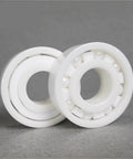 Hella Smooth Full Zirconia Ceramic Deep Groove Ball Bearing 6307 ZrO2 Non Metallic Precision Rolling Unit For Heavy Machinery 35X80X21mm Three Piece Pack showing two white ceramic bearings.