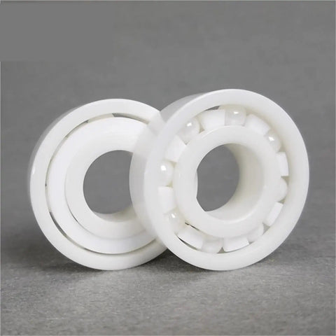 Hella Smooth Full Zirconia Ceramic Deep Groove Ball Bearing 6307 ZrO2 Non Metallic Precision Rolling Unit For Heavy Machinery 35X80X21mm Three Piece Pack showing two white ceramic bearings.
