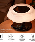 Bedside Lamp With Wireless Charger And Bluetooth Speaker For Bedroom RGB Dimmable Nightstand Light With Qi Charging Pad And Immersive Audio