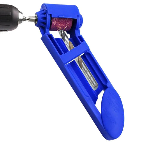 Rugged Cordless Angle Grinder Kit attachment with blue holder and pink grinding wheel for high speed cutting.