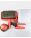 Pro Heavy Duty Diy Paint Roller Brush Set With Flocked Edger Tool And Leak Proof Paint Tray, includes roller, edger, tray.
