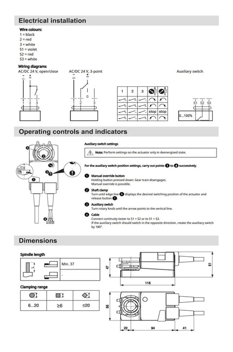 Electrical installation guide for High Torque Damper Actuator With No Sweat Setup For Smooth HVAC Climate Control.
