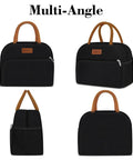 Multi-angle view of Insulated Lunch Bag For Work Travel And School Leakproof 10L Tote Reusable Stylish Oxford Fabric Lunch Box