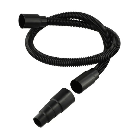 Professional 1M Flexible Dust Collection Hose And Adapter Kit For Karcher Vacuum With Direct Power Tool Connection, black flexible hose with adapters.