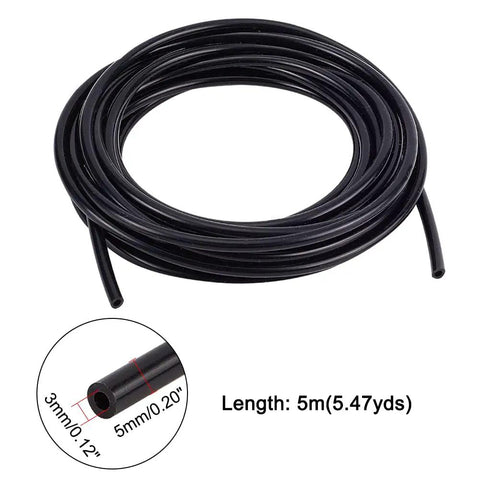 Coiled Hot Temp Silicone Vacuum Hose For Cars And Rigs 16.4 Feet Long Five Meters Inner Diameter One Eighth Inch Outer Diameter