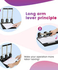 Heavy Duty Three Hole Punch With Labor Saving Handle Punches Up To 150 Sheets In A Single Pass For Schools Print Shops And Corporations