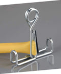Close-up of a Water Flow Control Shutoff Clamp and Tubing Clip with flat jaw, rust-resistant galvanized metal for DIY repairs.