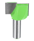 Bottom Cleaning Router Bit With Half Inch Shank Carbide Tipped One And Three Eighths Inch Diameter Depth About Three Quarters Of An Inch For Spoilboard Surfacing And Slab Flattening Pro Grade CNC Woodworking Mortising Bit front view.