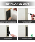Installation steps for Edge Mount Pocket Door Pulls Matte Black 2 Pack Sleek Recessed Sliding Door Hardware In Stainless Steel 304