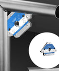 Get This Heavy Duty Welding Clamp With Mighty 75kg Magnetic Strength And Rivet Reinforced Frame for securing pipe at a 90-degree angle.