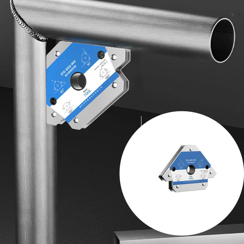 Get This Heavy Duty Welding Clamp With Mighty 75kg Magnetic Strength And Rivet Reinforced Frame for securing pipe at a 90-degree angle.