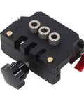 Self Centering Doweling Jig Kit For Woodworking Pros With Aircraft Grade Aluminum, 3 In 1 Drill Bit Locator With 6mm 8mm 10mm Bits
