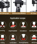 Diagrams showing application scope of Beefy Leather Hole Puncher For DIY Leather Crafting Arbor Press Hand Punch Tool with benefits.
