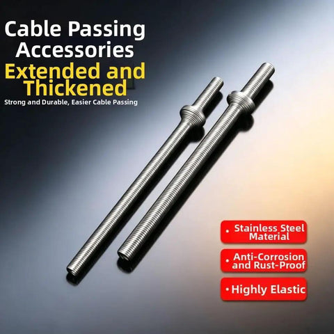 Complete Stainless Steel Threading Kit For Electrical Installations With Two Size Options 0.15mm X 1.2mm X 23cm And 0.15mm X 1.48mm X 24cm Heavy Duty Conduit Threader For DIY Wiring Projects, stainless steel rods