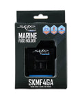 Heavy Duty Four Gauge Awg Marine Grade Inline Mini Anl Fuse Holder Featuring IP65 Sealed Waterproof Housing And Three Badass 80 100 150 Amp Fuses For Your Daily Driver Ride in packaging.