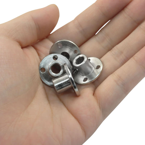4 Pack 6mm Rigid Flange Couplings For DIY RC Motors, Guide Coupler Accessory Shaft Support, Beefy 45 Steel Axis Fittings