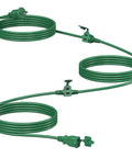 Heavy Duty 25 Foot Outdoor Extension Cord With Triple Waterproof Outlets For Patio Parties And Holiday Displays equipped with three green outlets.
