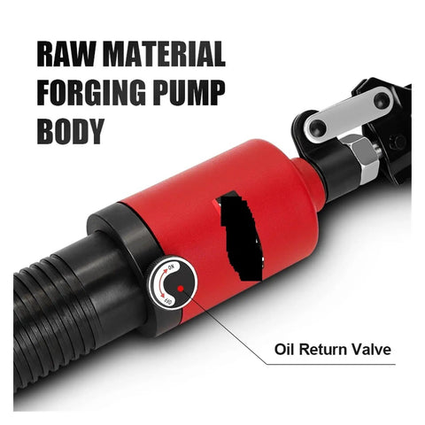 Heavy Duty Hydraulic Wheel Bearing Puller 10 Ton Capacity Hub Remover Tool With 250 Millimeter Reach oil return valve and pump body detail.