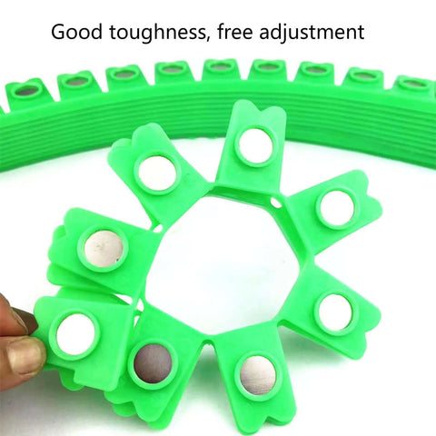 Green Flex Edge Guard Protective Strip for car finishing showing flexibility and toughness with magnet attachments