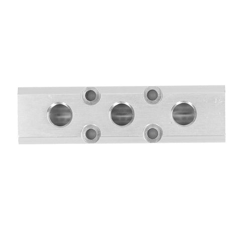 Top view of Compressed Air Manifold And Pneumatic Block Coupler Quick Connect Fittings Aluminum Heavy Duty Block Pro Grade SY30 02 3F