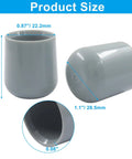Keep It Chill And Quiet By Adding Durable Gray Plastic Chair Leg Caps To Your Folding Chairs And Dining Sets Smooth 7/8 Inch Furniture Bumpers.
