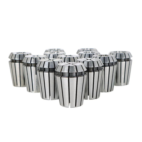 12 Piece ER25 Spring Collet Set For CNC Milling Lathe And Engraving Machines Pro Grade 1065 Steel Collets front view