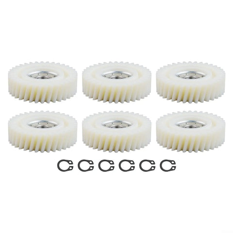 Six Piece Planetary Gear Set For E Bike Hub Motors With 31T 35T 36T Nylon Gears And 608 Bearing 8mm Aperture White Replacement Parts For Electric Bicycle Motors Noise Reduced