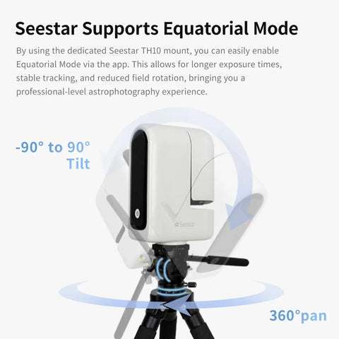 All In One Smart Digital Telescope With Built In Camera Ultra Portable Travel Companion for astronomy lovers on a mount