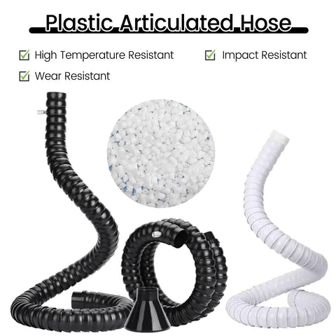 Flexible Fume Extraction Arm For Welding And HVAC 3 Point 3 Ft Duct Hose with plastic articulated design